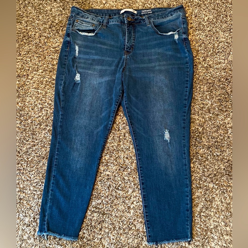 !IT Plus Size Women’s Skinny Jeans Blue Denim- Size: 22